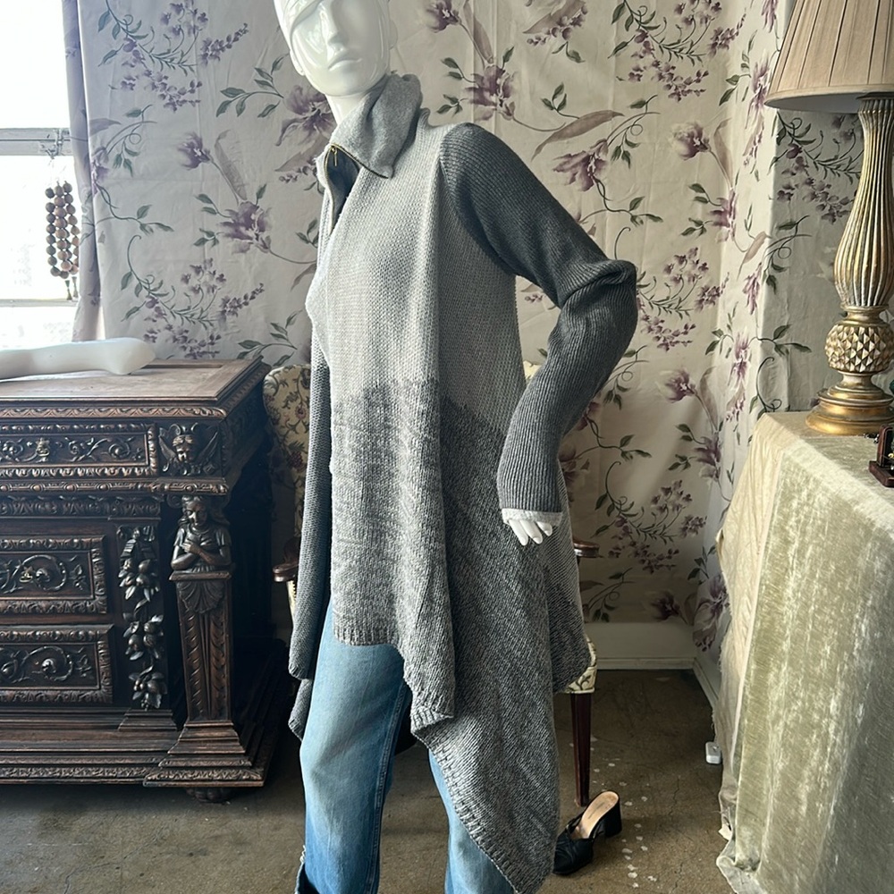 Calvin Klein Jeans Knit Cardiganan Relax wide fir A Blanket style Wrap Heather